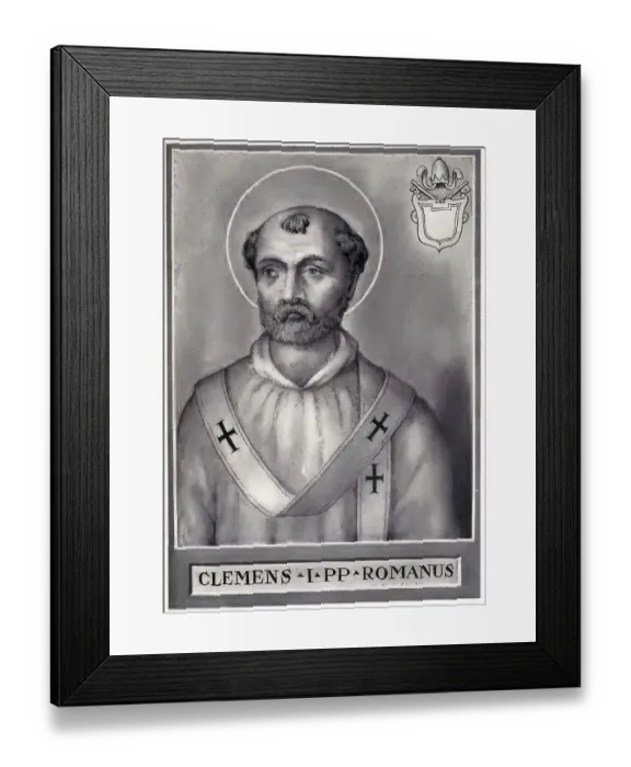 Framed Print : Clement I, also known as Clement Romanus or Clement of Rome (born around 50 in Rome)