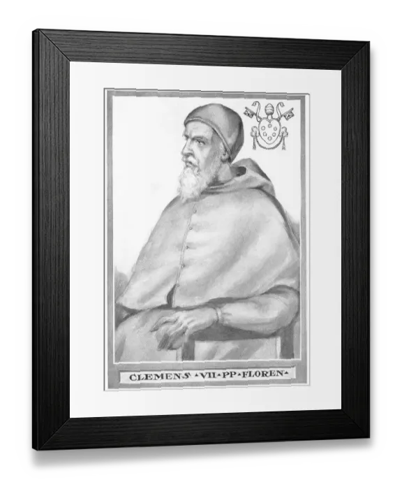 Framed Print : Counter-Pope Clement VII (born 1342 in Annecy as Robert Count of Geneva) (son of Amadeus III) (Count of Geneva)