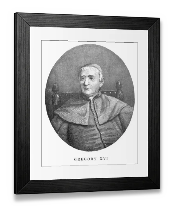 Framed Print : Gregory XVI (born 18 September 1765 in Belluno) (Republic of Venice) (died 1 June 1846 in Rome)