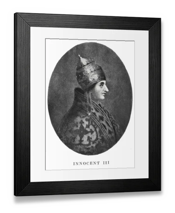 Framed Print : Lando of Seces, also Landus Sitinus was under the name Innocent III from 29 September 1179 to January 1180 antipope to