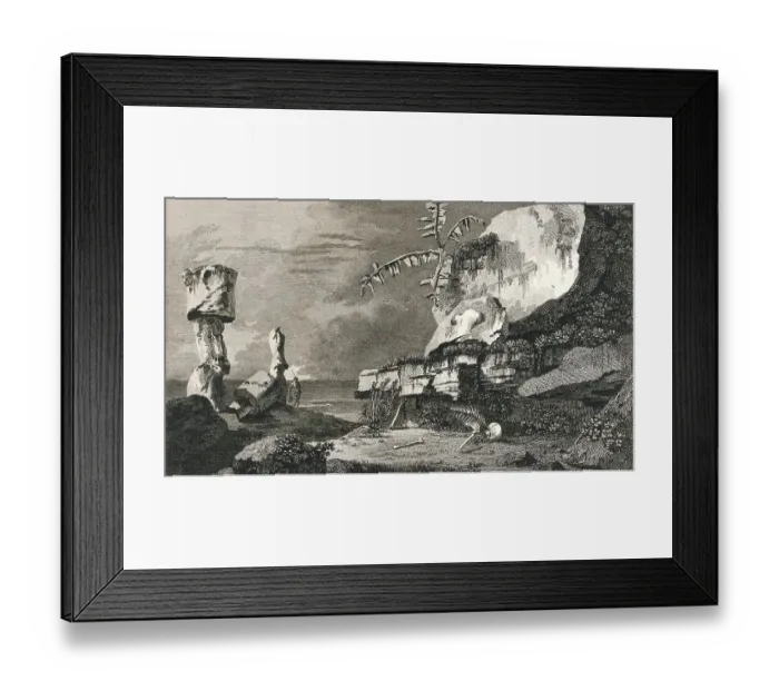 Framed Print : Monuments on Easter Island, Rapa Nui