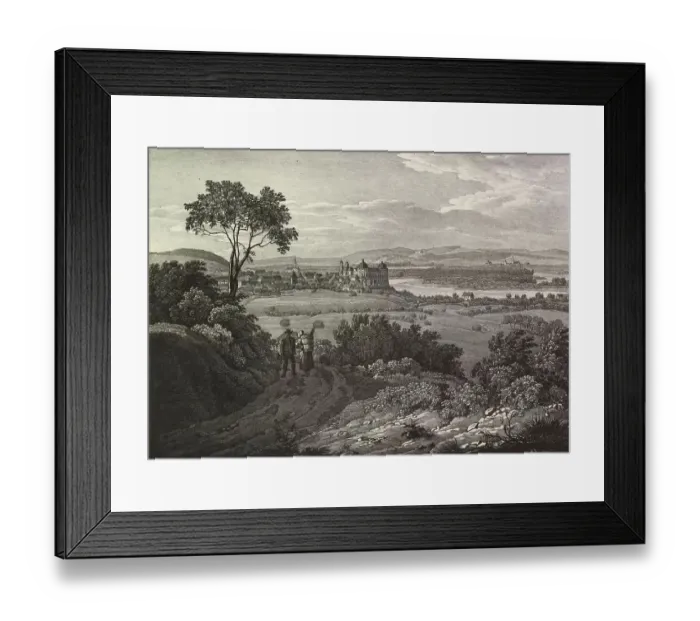 Framed Print : The Danube in Lower Austria. View to Klosterneuburg and Korneuburg