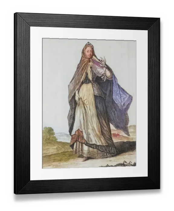 Framed Print : Traditional traditional costume