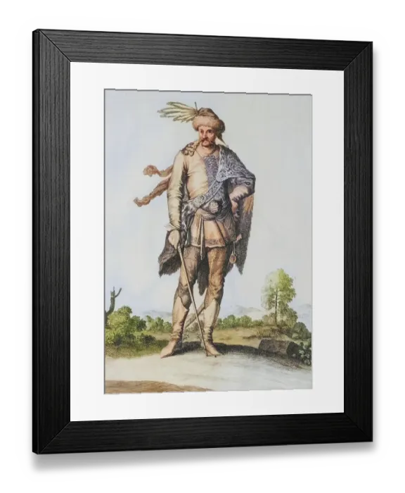 Framed Print : Traditional traditional costume