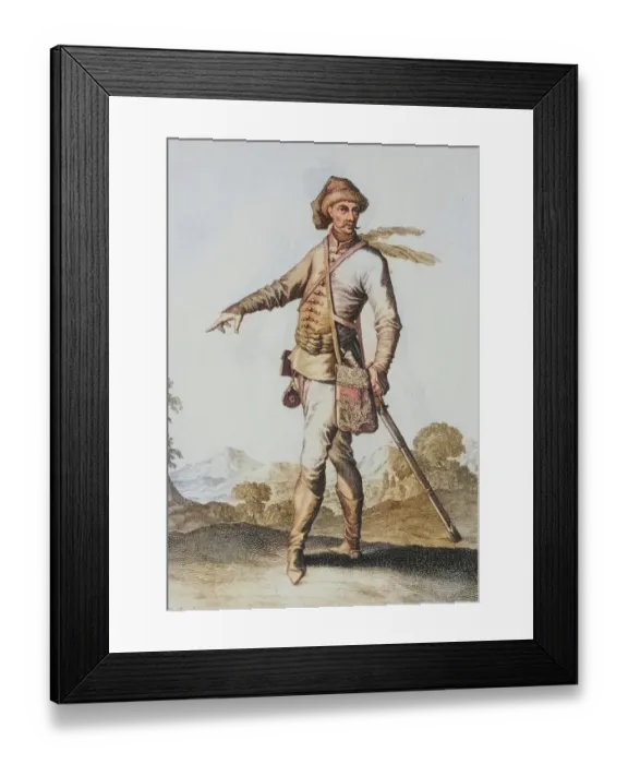 Framed Print : Traditional traditional costume