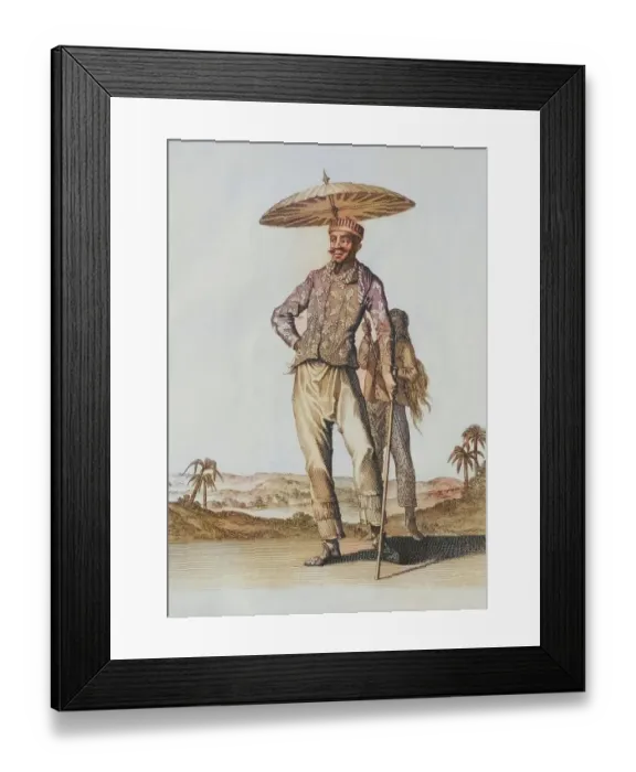 Framed Print : Costume, clothing, an Indian emissary from Bantham to the English court