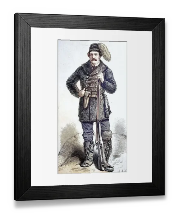 Framed Print : Louis Riel, Anfuehrer der Aufstaendischen in Kanada Framed Print : Louis Riel, Anfuehrer der Aufstaendischen in Kanada