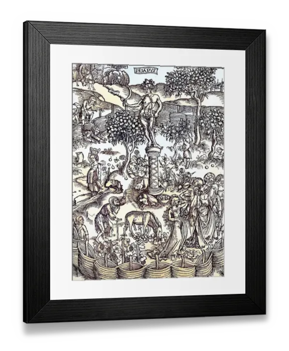 Framed Print : Digitally restored, Priapus, the supreme saint