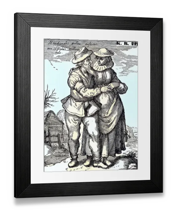 Framed Print : Trachtcht der Bauern in Holland Framed Print : Trachtcht der Bauern in Holland