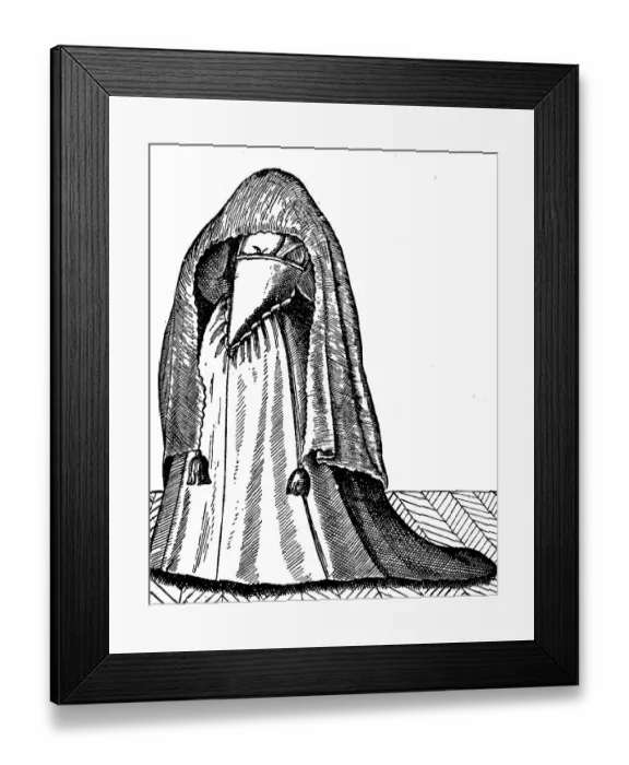 Framed Print : Venetian Virgin in Street traditional costume Framed Print : Venetian Virgin in Street traditional costume