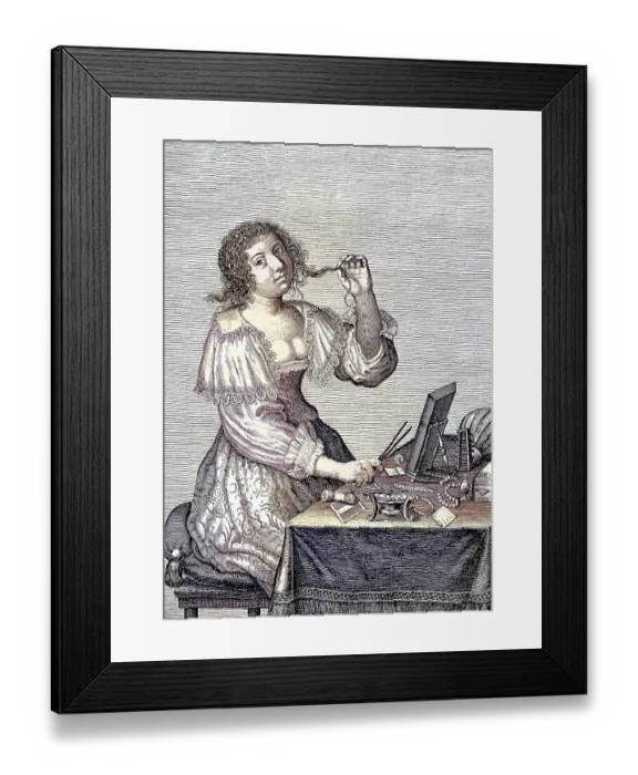 Framed Print : Toilet of a distinguished lady Framed Print : Toilet of a distinguished lady
