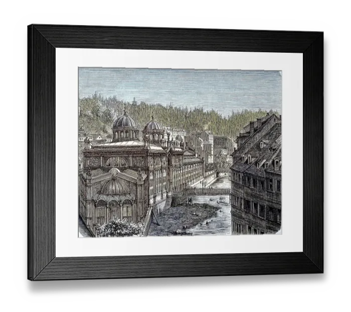 Framed Print : The whirlpool colonnade in Karlovy Vary