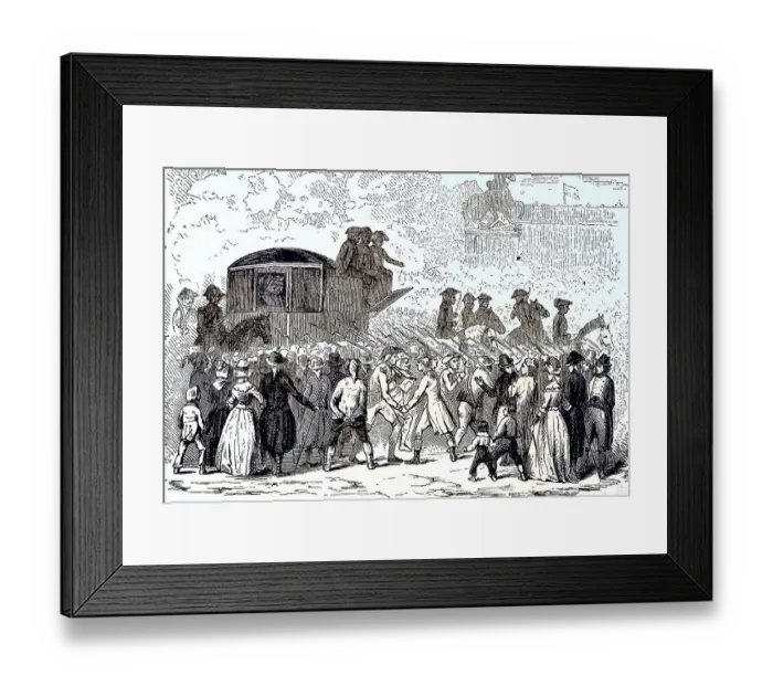 Framed Print : French Revolution. Return of the royal family to Paris after the failed escape attempt Framed Print : French Revolution. Return of the royal family to Paris after the failed escape attempt