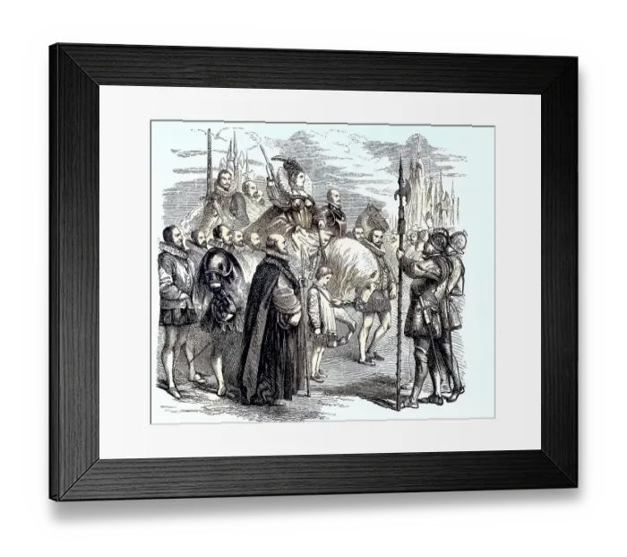 Framed Print : Queen Elisabeth on the way to the new stock exchange Framed Print : Queen Elisabeth on the way to the new stock exchange