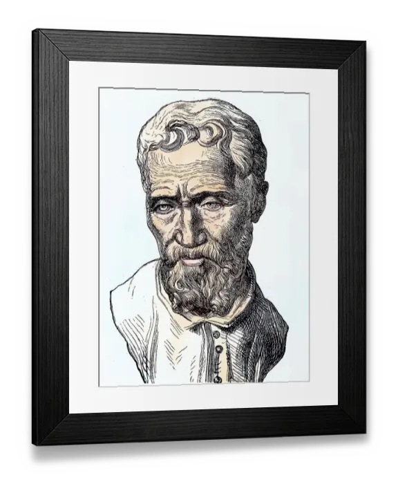 Framed Print : Michelangelo di Lodovico Buonarroti Simoni Framed Print : Michelangelo di Lodovico Buonarroti Simoni