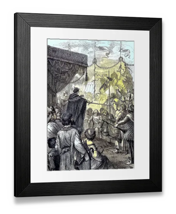 Framed Print : Ritterschlag, der Ritterschlag