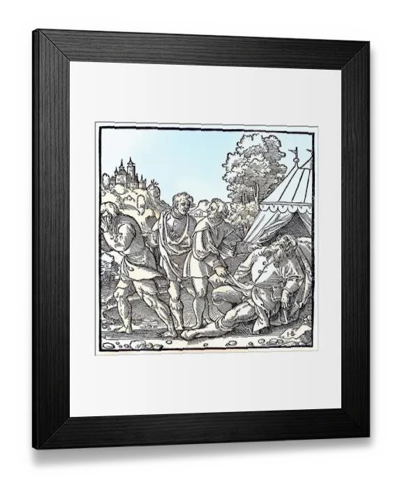 Framed Print : Digitally restored, The drunken Noah and his sons