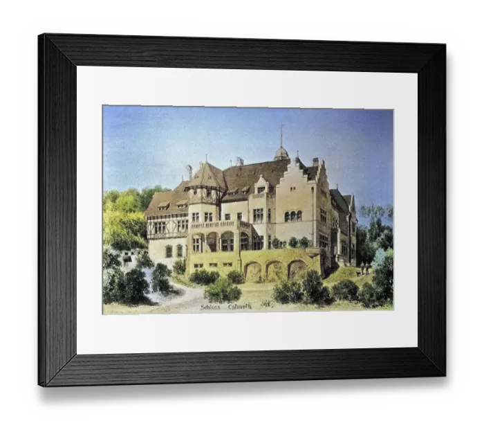 Framed Print : Digitally restored, Das Schloss Calmuth ist ein Schloss im Calmuth-Tal zwischen Remagen und Oberwinter Framed Print : Digitally restored, Das Schloss Calmuth ist ein Schloss im Calmuth-Tal zwischen Remagen und Oberwinter