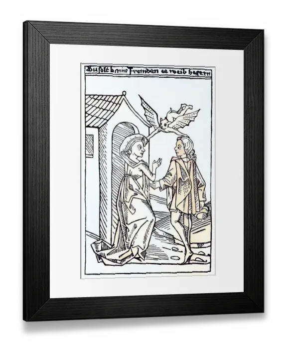 Framed Print : Symbolic illustration for adultery Framed Print : Symbolic illustration for adultery