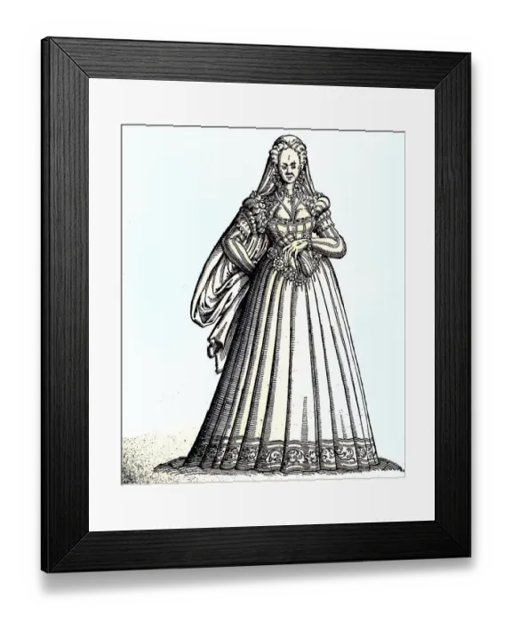Framed Print : Kostuem der jungen Frauen in Rom