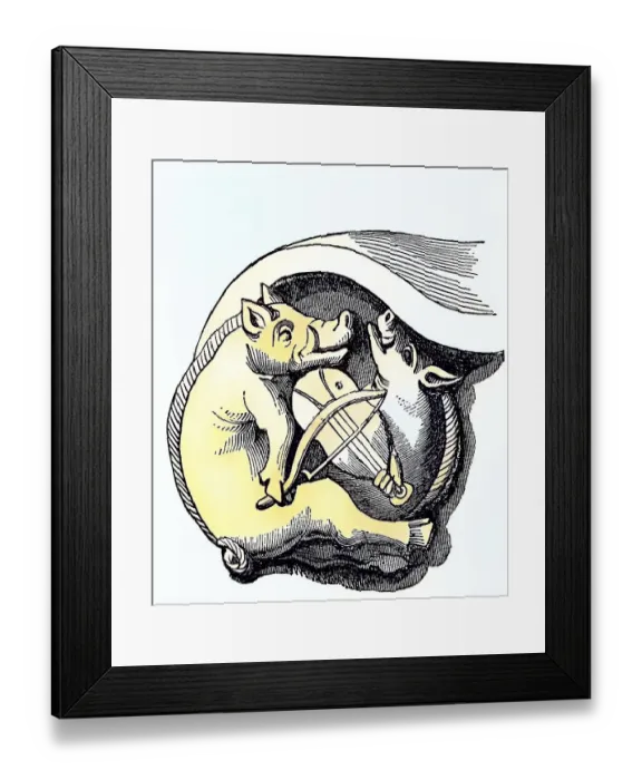 Framed Print : Satire on the life-loving monks Framed Print : Satire on the life-loving monks