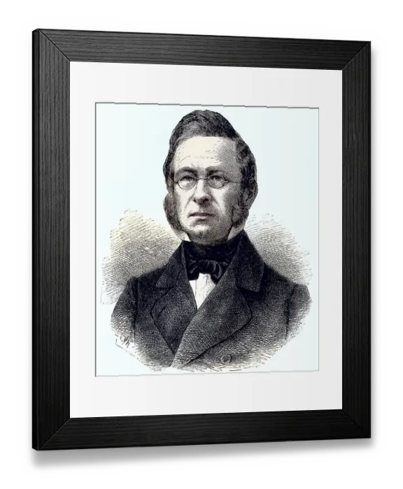 Framed Print : Dr. Heinrich Kuenzel, 1811-1873