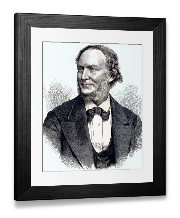 Framed Print : Moritz Carriere, 5 March 1817, 19 January 1895