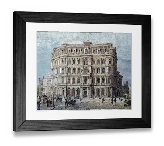 Framed Print : The building of the New York state newspaper Framed Print : The building of the New York state newspaper