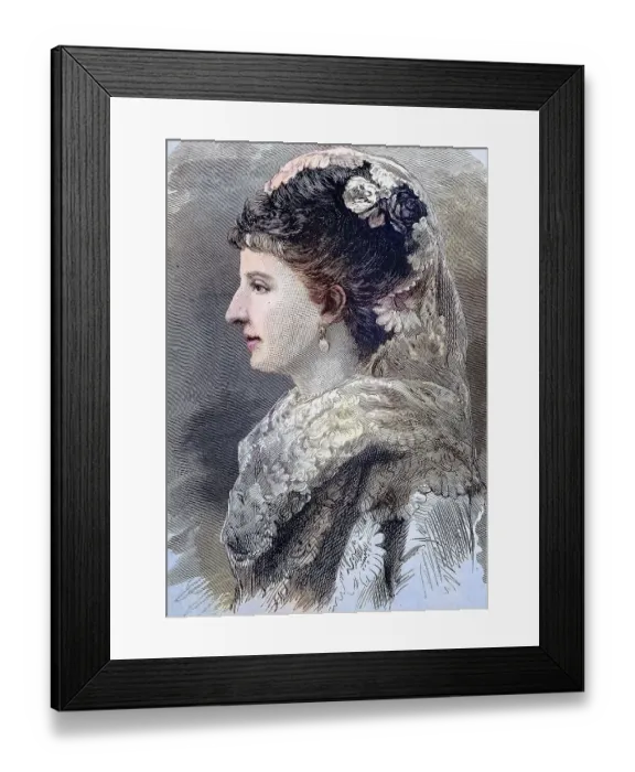Framed Print : Princess Margherita of Savoy, Margherita Maria Teresa Giovanna Framed Print : Princess Margherita of Savoy, Margherita Maria Teresa Giovanna