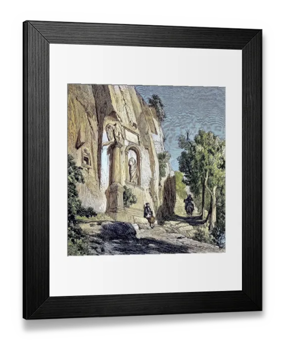 Framed Print : A monument carved in rock at Amasserah Framed Print : A monument carved in rock at Amasserah