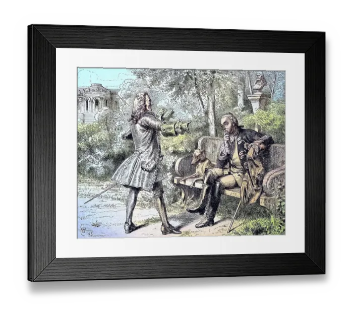 Framed Print : Frederick II or Frederick the Great and his friend Voltaire Framed Print : Frederick II or Frederick the Great and his friend Voltaire