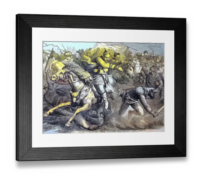 Framed Print : The Huns in battle with the Alans or Alani