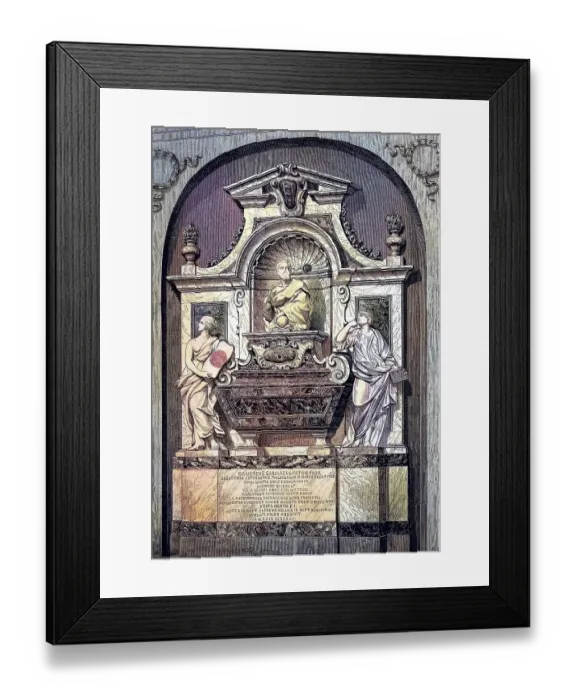 Framed Print : The tomb of Galileo in Santa Croce in Florence