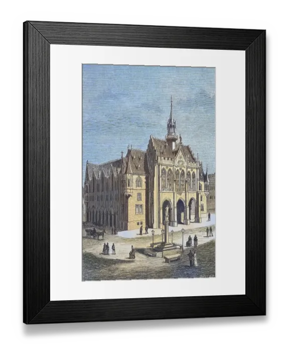 Framed Print : The new town hall in Erfurt, Germany Framed Print : The new town hall in Erfurt, Germany