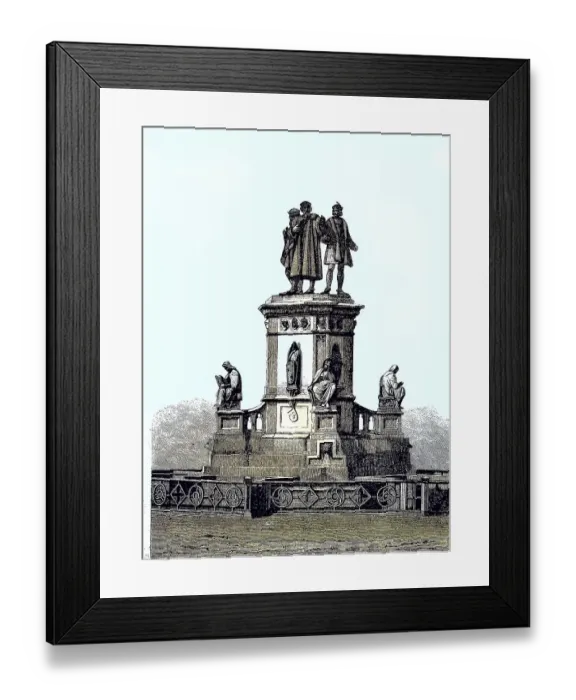 Framed Print : The Gutenberg Monument in Frankfurt am Main