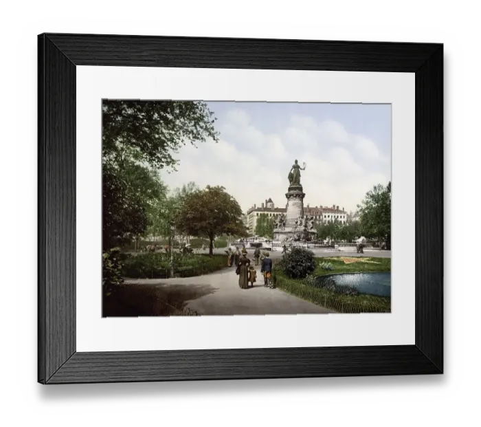 Framed Print : Place Carnot, Lyon in 1890, Auvergne-Rhone-Alpes Framed Print : Place Carnot, Lyon in 1890, Auvergne-Rhone-Alpes