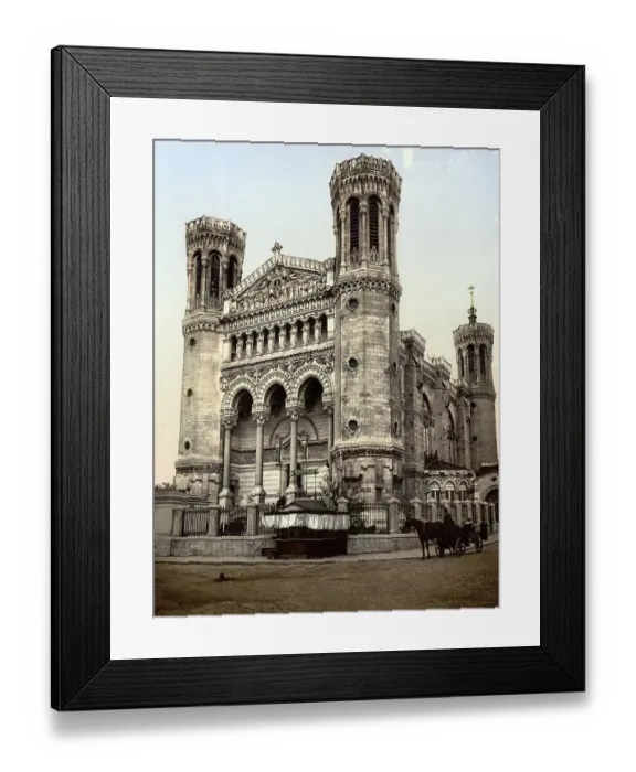 Framed Print : Basilica Fourviere, main entrance
