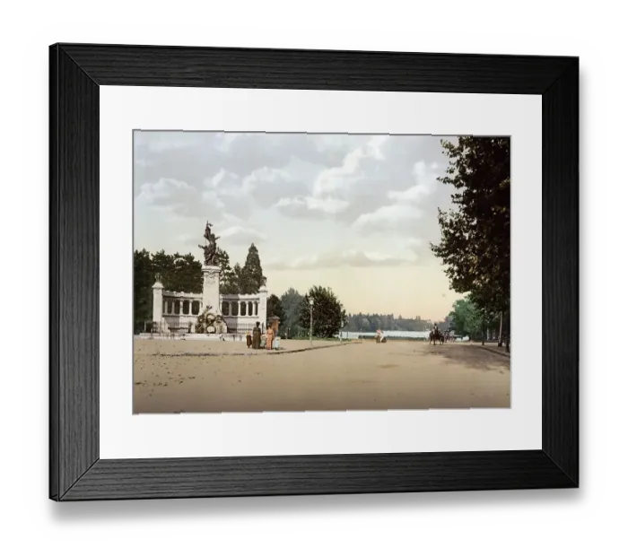 Framed Print : Park of Tete d'Or and monument of the Legions of the Rhone