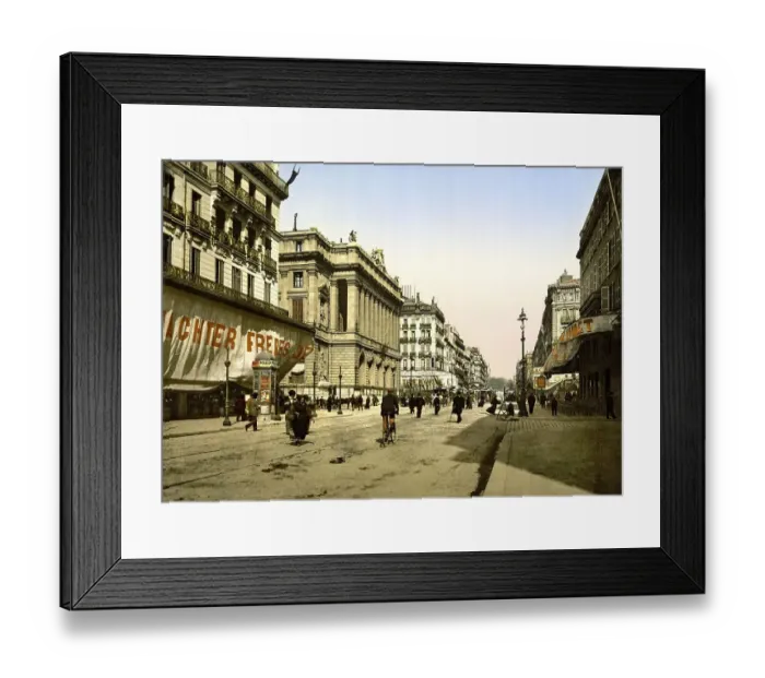 Framed Print : The Cannabiere and the Stock Exchange