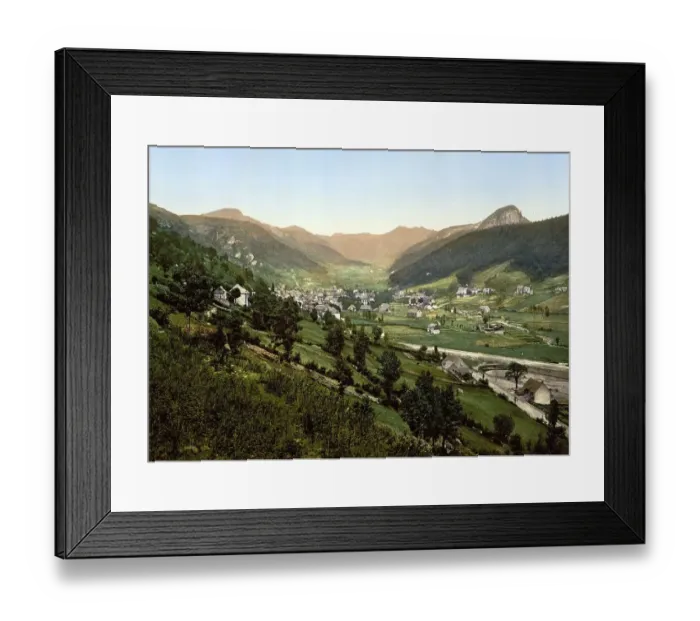 Framed Print : General view, around 1890, Monte Dore in the Departement Puy-de-Dome in the Auvergne-Rhone-Alpes region