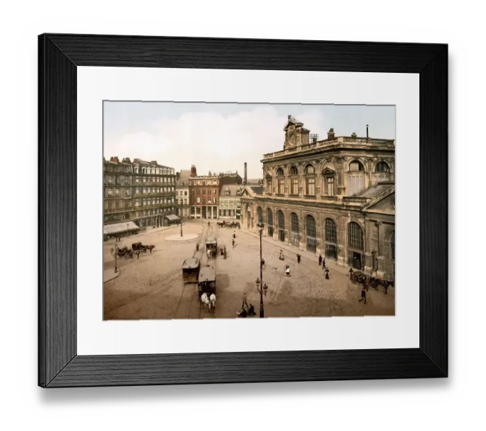 Framed Print : The railway station of Lille in 1890 Framed Print : The railway station of Lille in 1890