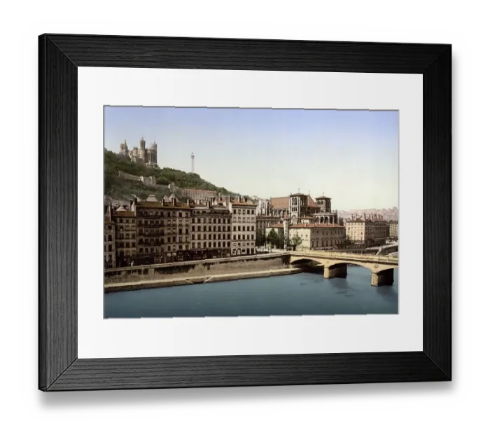 Framed Print : Tilsit, Tilsih Bridge, Lyon in 1890 Framed Print : Tilsit, Tilsih Bridge, Lyon in 1890