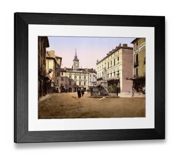 Framed Print : Hotel de ville place, around 1890