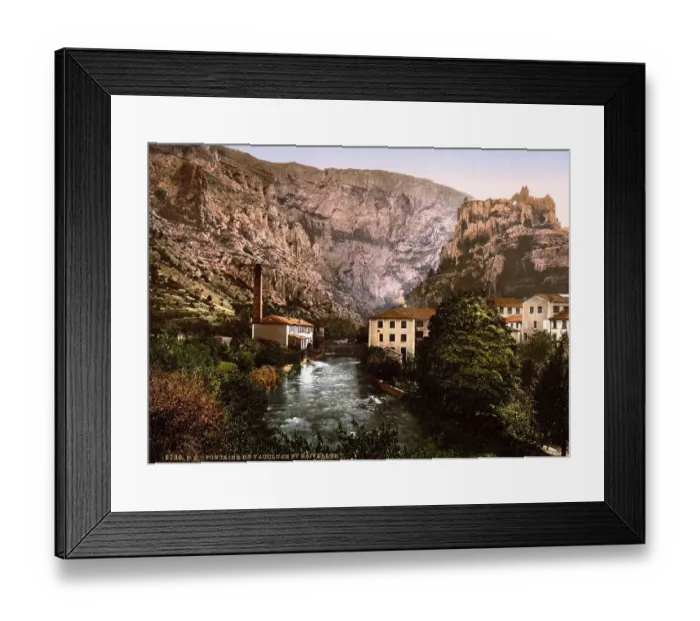 Framed Print : Fountain and valley of Vauclause, c