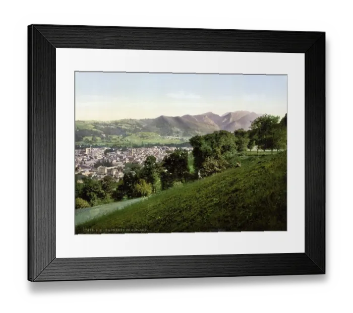 Framed Print : General view, c. 1890, Bagneres de Bigorra Framed Print : General view, c. 1890, Bagneres de Bigorra