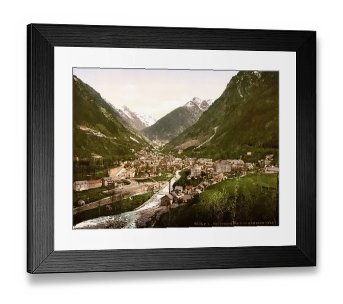 Framed Print : Viewed from Mamelon Vert, Cauterets in the Occitanie region in the Hautes-Pyrenees department