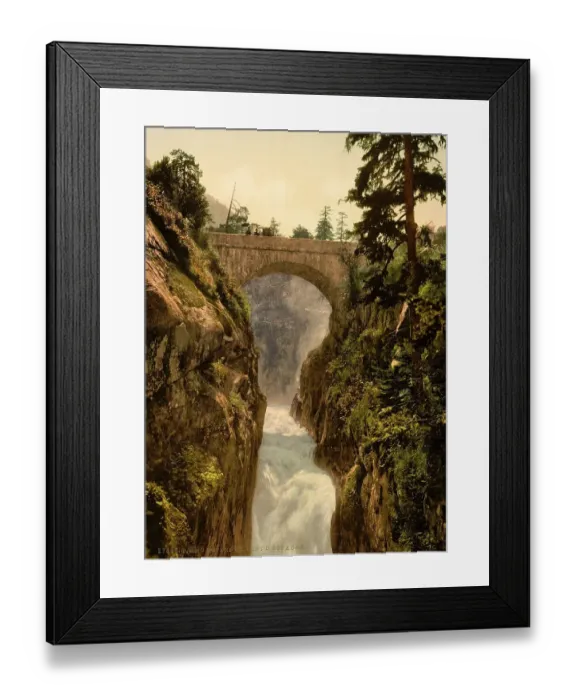 Framed Print : Pont d'Espagne, bridge over the Gave du Marcadau Framed Print : Pont d'Espagne, bridge over the Gave du Marcadau