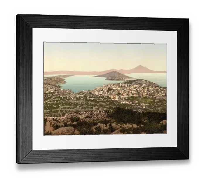 Framed Print : View from Monte Umpiliak to Lussin-Piccolo Framed Print : View from Monte Umpiliak to Lussin-Piccolo