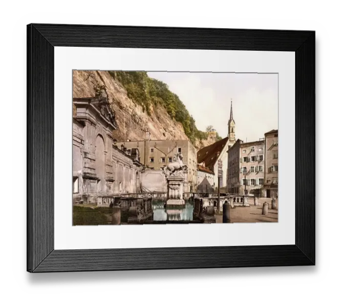 Framed Print : The horse pool of Salzburg, Austro-Hungary Framed Print : The horse pool of Salzburg, Austro-Hungary