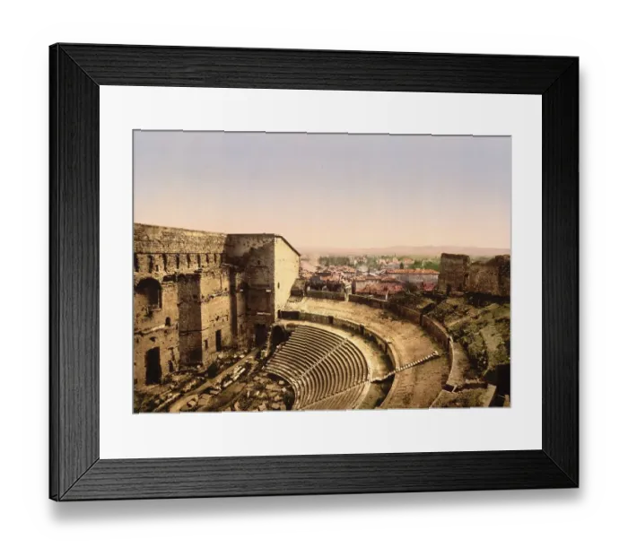 Framed Print : The Roman theatre, interior, Orange Framed Print : The Roman theatre, interior, Orange
